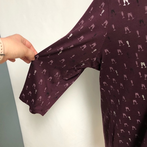 ➕ Lane Bryant Champagne Glass Tunic Top Sz 18 20 - Picture 3 of 7